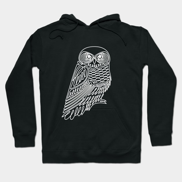 Owl continuous line trendy illustration Hoodie by Rohan Dahotre